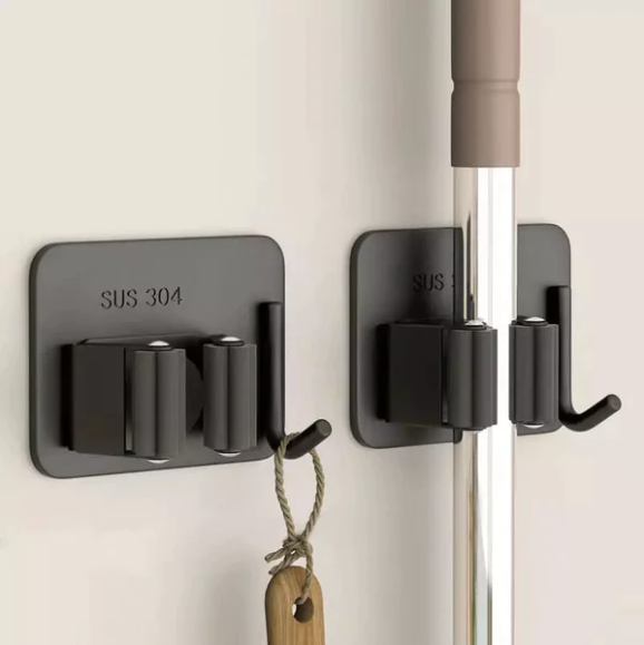 Selbstklebender Wandhalter für Besen – FAKNO