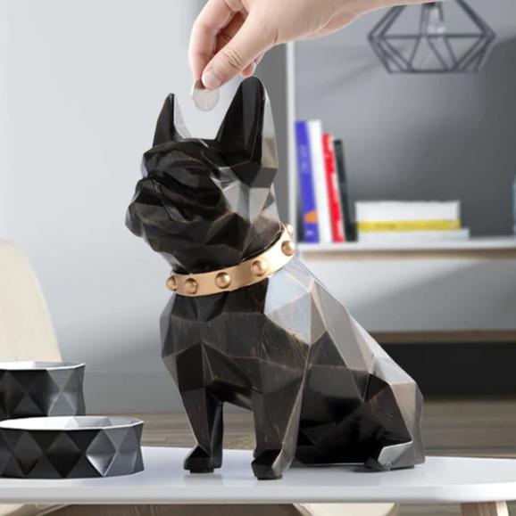 Deko-Spardose aus Kunstharz – Französische Bulldogge – FAKNO